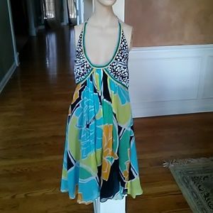 Jax 100% Silk Halter Summer Dress